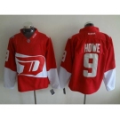 nhl jerseys detroit red wings #9 howe red[stadium]