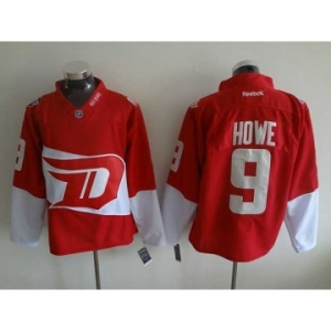 nhl jerseys detroit red wings #9 howe red[stadium]