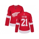 Women Adidas Detroit Red Wings #21 Tomas Tatar Red Home Authentic Stitched NHL Jersey