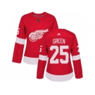 Women Adidas Detroit Red Wings #25 Mike Green Red Home Authentic Stitched NHL Jersey