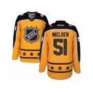 Women's Reebok Detroit Red Wings #51 Frans Nielsen Authentic Yellow Atlantic Division 2017 All-Star NHL Jersey