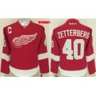 women nhl jerseys detroit red wings #40 zetterberg red[patch C]