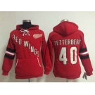 women nhl jerseys detroit red wings #40 zetterberg red[pullover hooded sweatshirt]