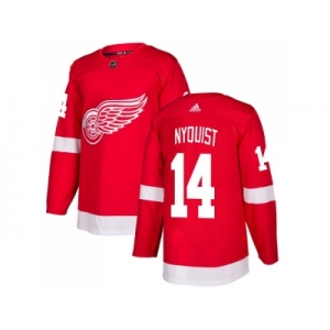Youth Adidas Detroit Red Wings #14 Gustav Nyquist Red Home Authentic Stitched NHL Jersey