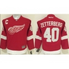 youth nhl jerseys detroit red wings #40 zetterberg red[patch C]