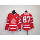 youth nhl team canada #87 crosby red[patch A]