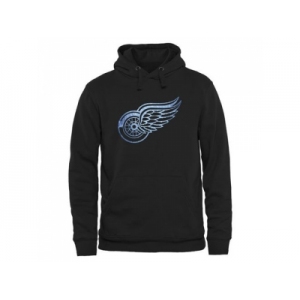 Detroit Red Wings Black Rinkside Pond Hockey Pullover Hoodie