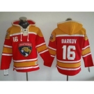 Florida Panthers #16 Aleksander Barkov Red Gold Sawyer Hooded Sweatshirt Stitched NHL Jersey