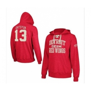 nhl jerseys detroit red wings #13 datsyuk red[pullover hooded sweatshirt][ccm]