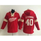 nhl jerseys detroit red wings #40 zetterberg red-cream-1[pullover hooded sweatshirt]