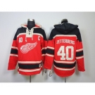 nhl jerseys detroit red wings #40 zetterberg red[pullover hooded sweatshirt patch C]