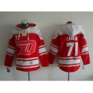 nhl jerseys detroit red wings #71 dylan larkin red-cream[pullover hooded sweatshirt patch A][stadium]