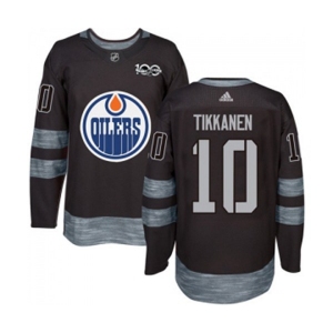 Adidas Edmonton Oilers #10 Esa Tikkanen Authentic Black 1917-2017 100th Anniversary NHL Jersey