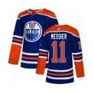 Adidas Edmonton Oilers #11 Mark Messier Authentic Royal Blue Alternate NHL Jersey