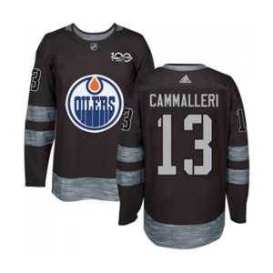 Adidas Edmonton Oilers #13 Mike Cammalleri Authentic Black 1917-2017 100th Anniversary NHL Jersey