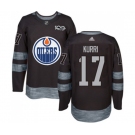 Adidas Edmonton Oilers #17 Jari Kurri Authentic Black 1917-2017 100th Anniversary NHL Jersey