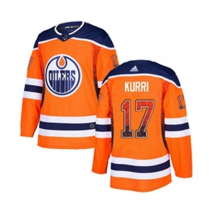 Adidas Edmonton Oilers #17 Jari Kurri Authentic Orange Drift Fashion NHL Jersey