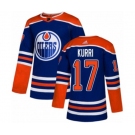 Adidas Edmonton Oilers #17 Jari Kurri Authentic Royal Blue Alternate NHL Jersey