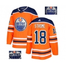 Adidas Edmonton Oilers #18 Ryan Strome Authentic Orange Fashion Gold NHL Jersey