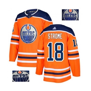 Adidas Edmonton Oilers #18 Ryan Strome Authentic Orange Fashion Gold NHL Jersey