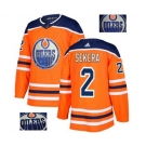 Adidas Edmonton Oilers #2 Andrej Sekera Authentic Orange Fashion Gold NHL Jersey