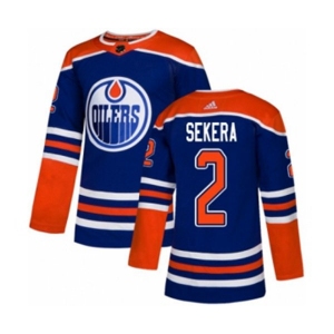 Adidas Edmonton Oilers #2 Andrej Sekera Premier Royal Blue Alternate NHL Jersey