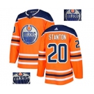 Adidas Edmonton Oilers #20 Ryan Stanton Authentic Orange Fashion Gold NHL Jersey