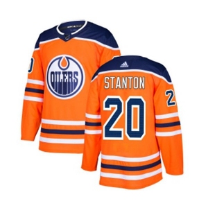 Adidas Edmonton Oilers #20 Ryan Stanton Premier Orange Home NHL Jersey