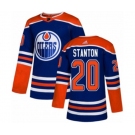 Adidas Edmonton Oilers #20 Ryan Stanton Premier Royal Blue Alternate NHL Jersey