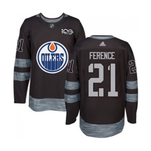 Adidas Edmonton Oilers #21 Andrew Ference Authentic Black 1917-2017 100th Anniversary NHL Jersey