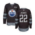 Adidas Edmonton Oilers #22 Jean-Francois Jacques Authentic Black 1917-2017 100th Anniversary NHL Jersey