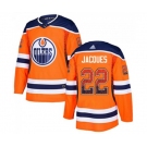 Adidas Edmonton Oilers #22 Jean-Francois Jacques Authentic Orange Drift Fashion NHL Jersey