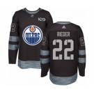 Adidas Edmonton Oilers #22 Tobias Rieder Authentic Black 1917-2017 100th Anniversary NHL Jersey