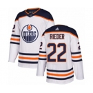 Adidas Edmonton Oilers #22 Tobias Rieder Authentic White Away NHL Jersey