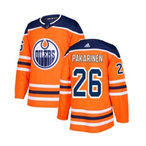 Adidas Edmonton Oilers #26 Iiro Pakarinen Premier Orange Home NHL Jersey