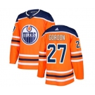 Adidas Edmonton Oilers #27 Boyd Gordon Authentic Orange Home NHL Jersey