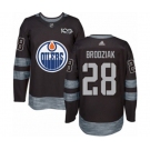 Adidas Edmonton Oilers #28 Kyle Brodziak Authentic Black 1917-2017 100th Anniversary NHL Jersey