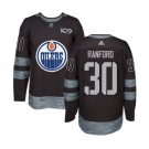 Adidas Edmonton Oilers #30 Bill Ranford Authentic Black 1917-2017 100th Anniversary NHL Jersey