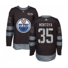 Adidas Edmonton Oilers #35 Al Montoya Authentic Black 1917-2017 100th Anniversary NHL Jersey