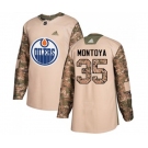 Adidas Edmonton Oilers #35 Al Montoya Authentic Camo Veterans Day Practice NHL Jersey