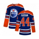 Adidas Edmonton Oilers #44 Zack Kassian Authentic Royal Blue Alternate NHL Jersey