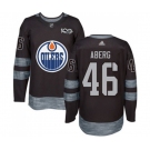 Adidas Edmonton Oilers #46 Pontus Aberg Authentic Black 1917-2017 100th Anniversary NHL Jersey