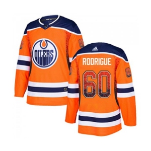 Adidas Edmonton Oilers #60 Olivier Rodrigue Authentic Orange Drift Fashion NHL Jersey