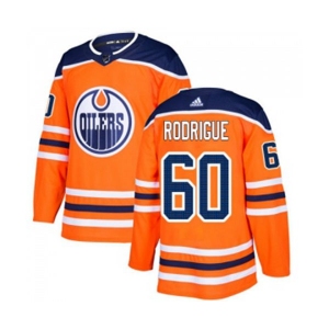 Adidas Edmonton Oilers #60 Olivier Rodrigue Authentic Orange Home NHL Jersey