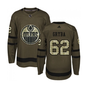 Adidas Edmonton Oilers #62 Eric Gryba Authentic Green Salute to Service NHL Jersey