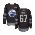 Adidas Edmonton Oilers #67 Benoit Pouliot Authentic Black 1917-2017 100th Anniversary NHL Jersey