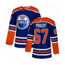 Adidas Edmonton Oilers #67 Benoit Pouliot Authentic Royal Blue Alternate NHL Jersey