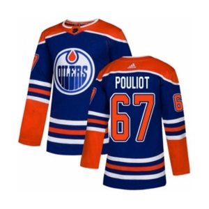 Adidas Edmonton Oilers #67 Benoit Pouliot Authentic Royal Blue Alternate NHL Jersey