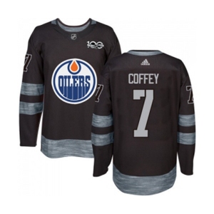 Adidas Edmonton Oilers #7 Paul Coffey Authentic Black 1917-2017 100th Anniversary NHL Jersey