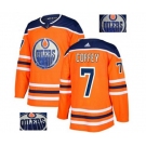 Adidas Edmonton Oilers #7 Paul Coffey Authentic Orange Fashion Gold NHL Jersey